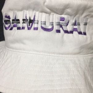 Samurai embroidered bucket hat